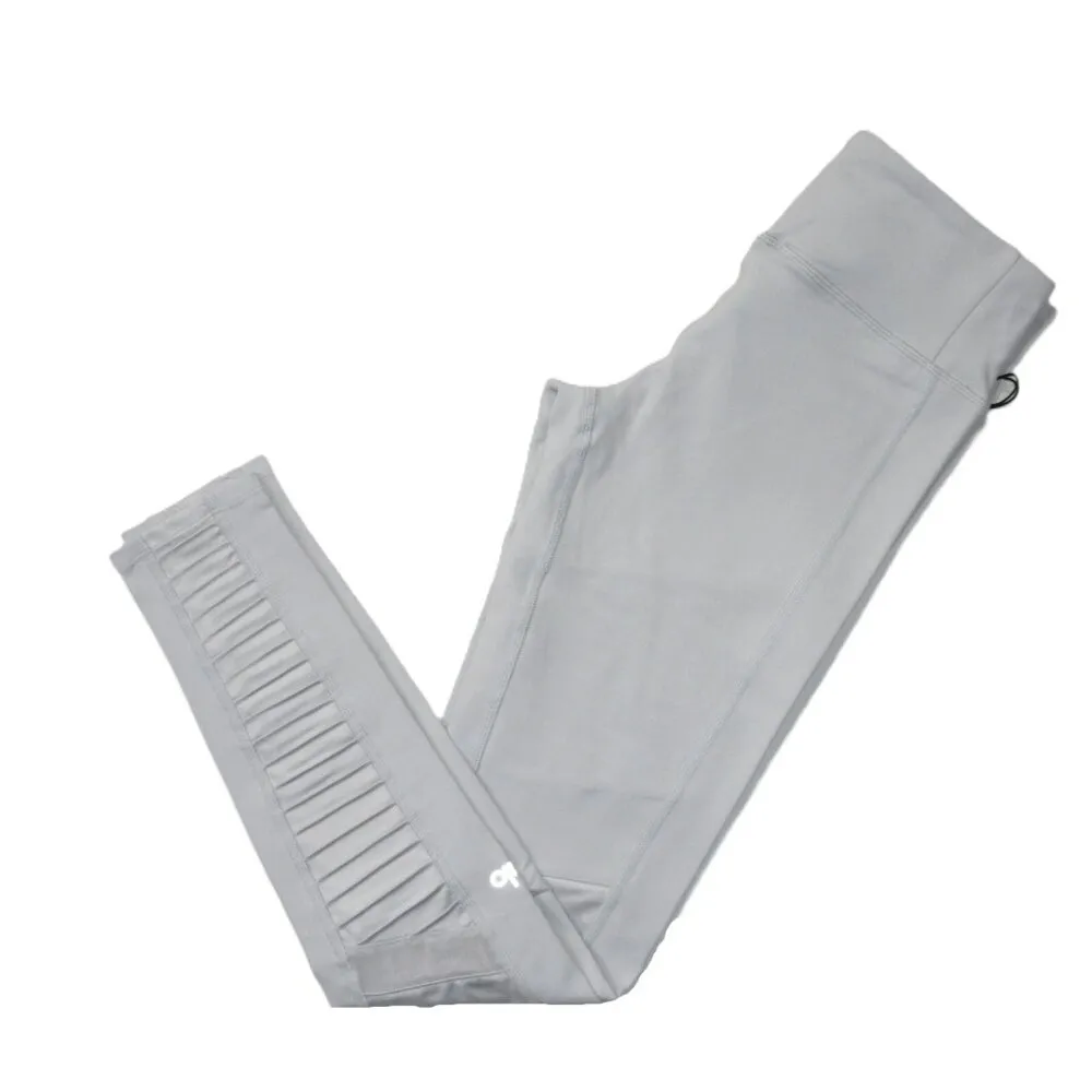 NWT Alo Yoga Moto Legging in Mist Gray Glossy Stretch Workout S $110 - Image 6