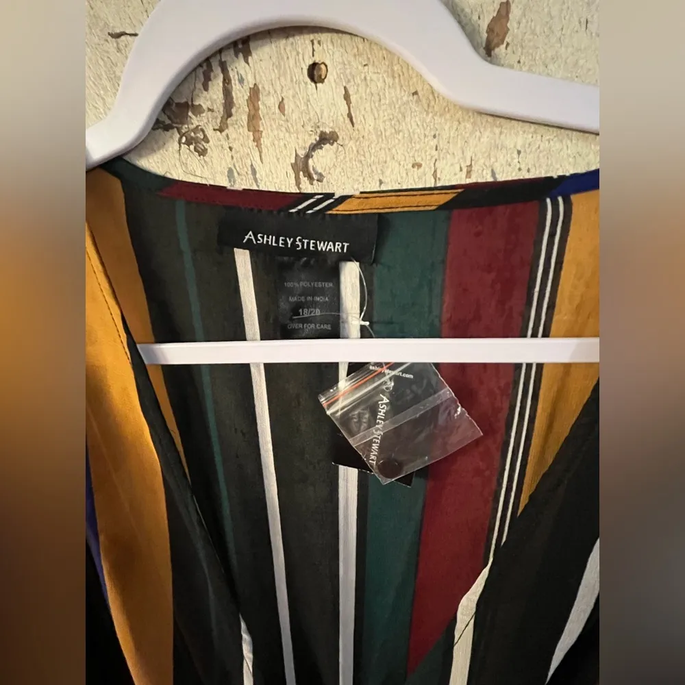 Ashley Stewart Size 18/20 Cardigan Duster Striped NWT - Image 4