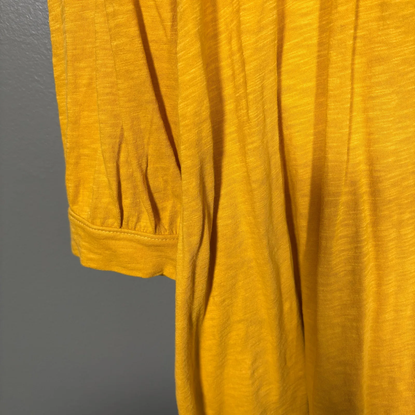 Caslon Women's Yellow Lagenlook Wrap Tunic Length Top - Size XXL - 100% Cotton - Image 3