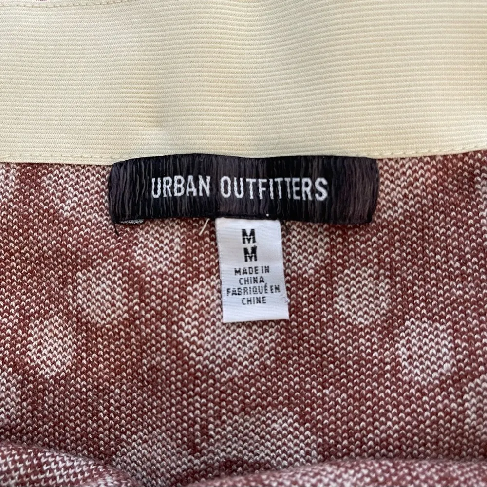 Urban Outfitters Mini brown & white skirt knit retro skirt size Mediuim - Image 6