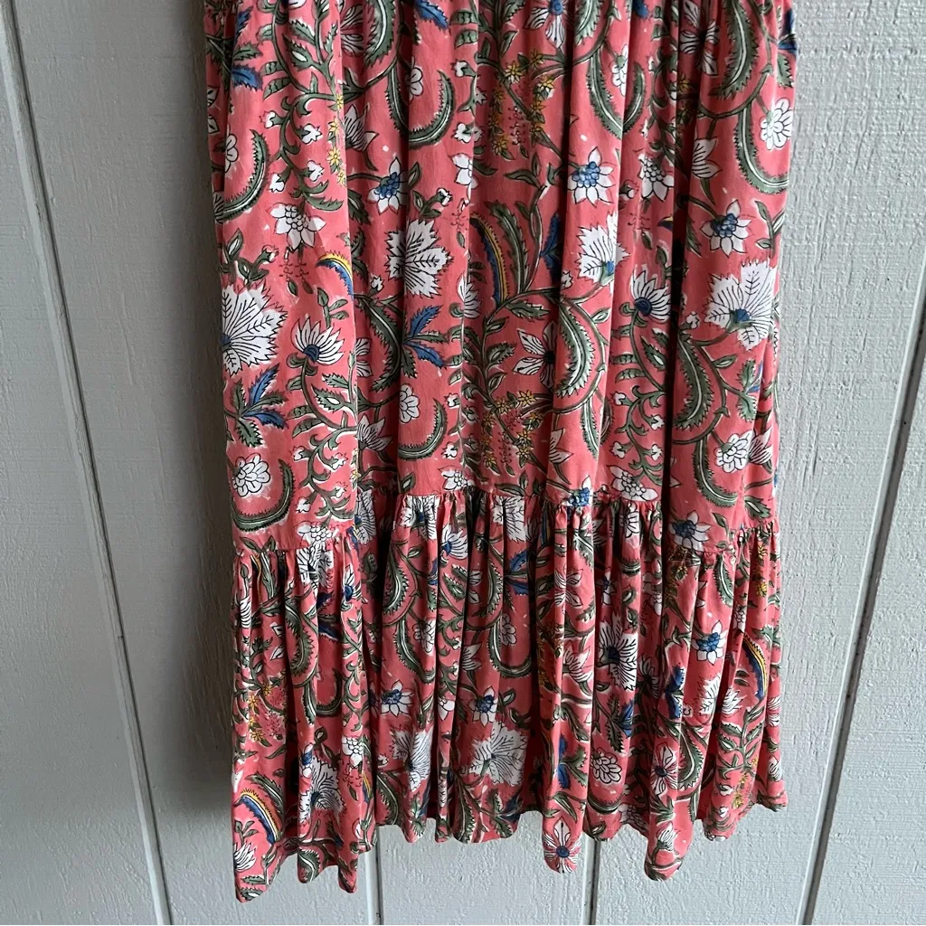 Emerson Fry India Collection Angel Dress Chelsey Floral Pink Organic Cotton XS/S - Image 8