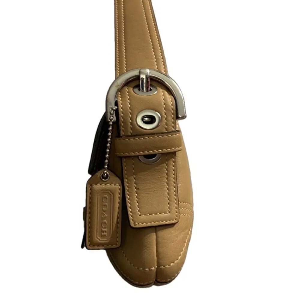 Vintage COACH Y2k Soho Saddle Tan Flap Shoulder Bag - Image 5