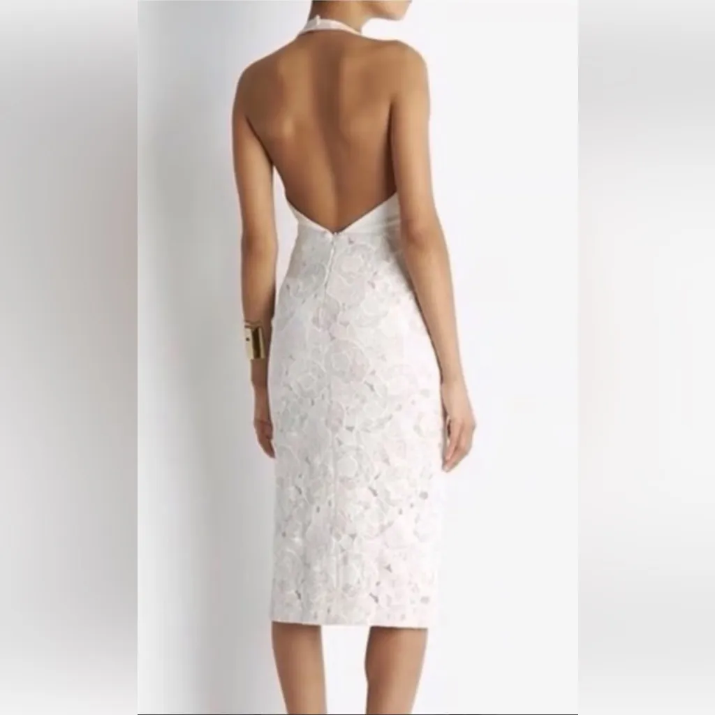 Manning Cartell Romantic Sexy Ivory Lace Midi Dress Size Small White - Image 2