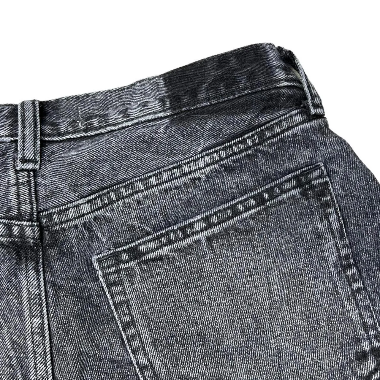 Abercrombie & Fitch Mid Rise Boyfriend Shorts Denim Jean Black - Image 5