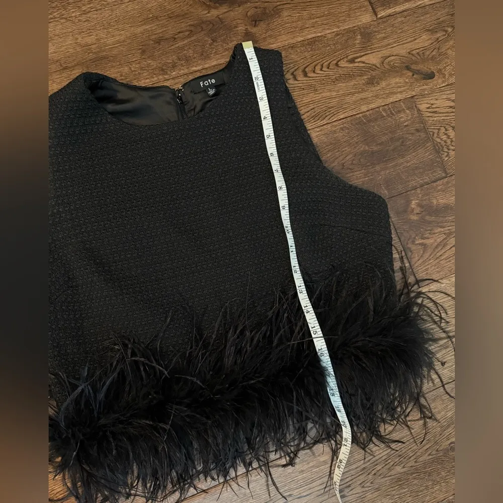 Black Top Ostrich Feather Trim - Image 6