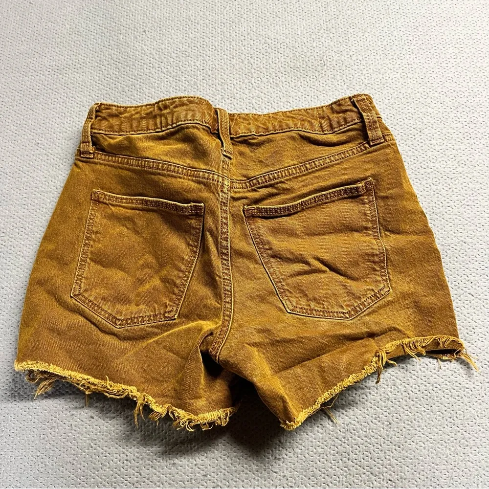 Universal Thread Vintage MIDI Jeans in Mustard Golden Yellow Size 0/25 Frayed - Image 5