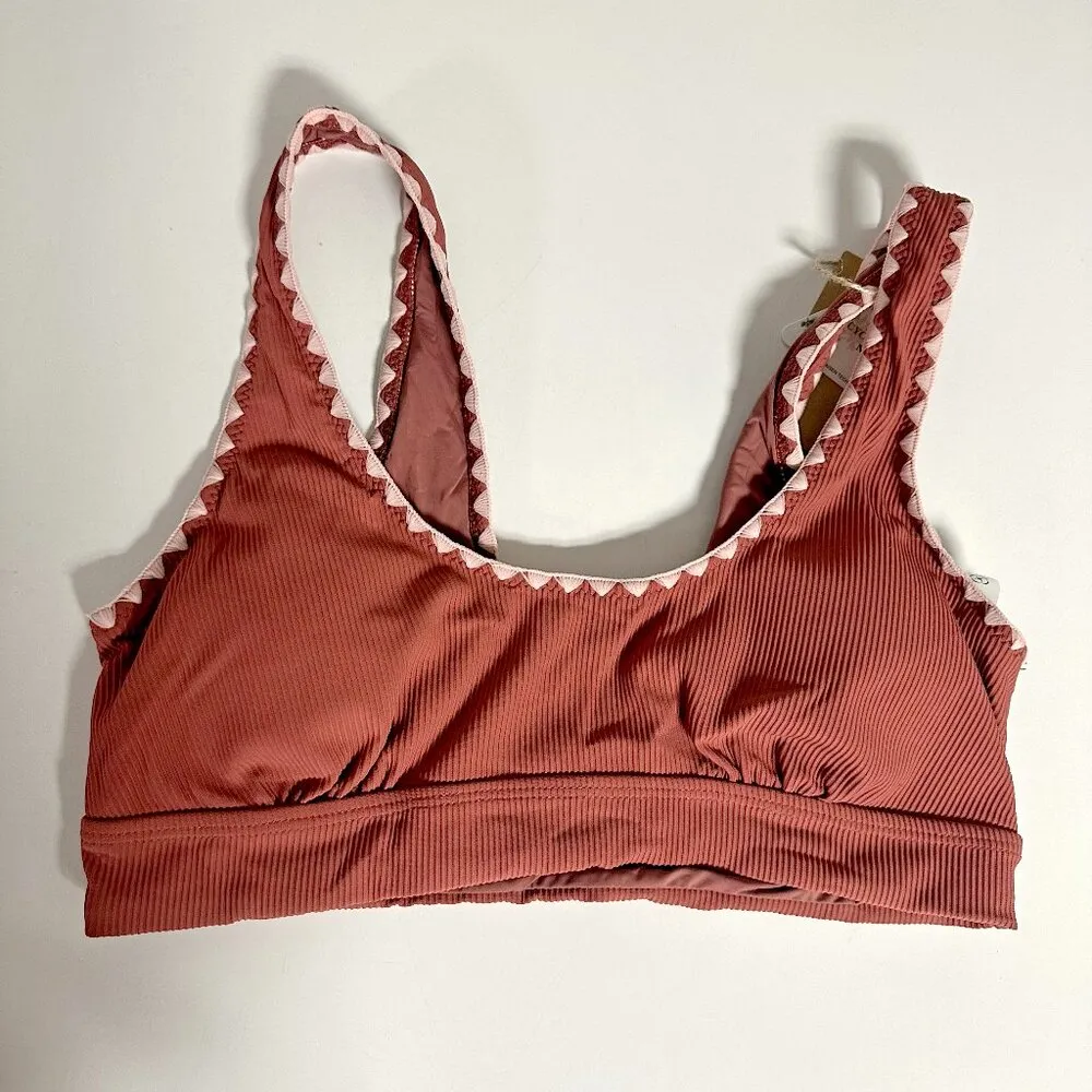 *NEW* Berlook Contrash Stitch Bikini Red Size L - Image 4