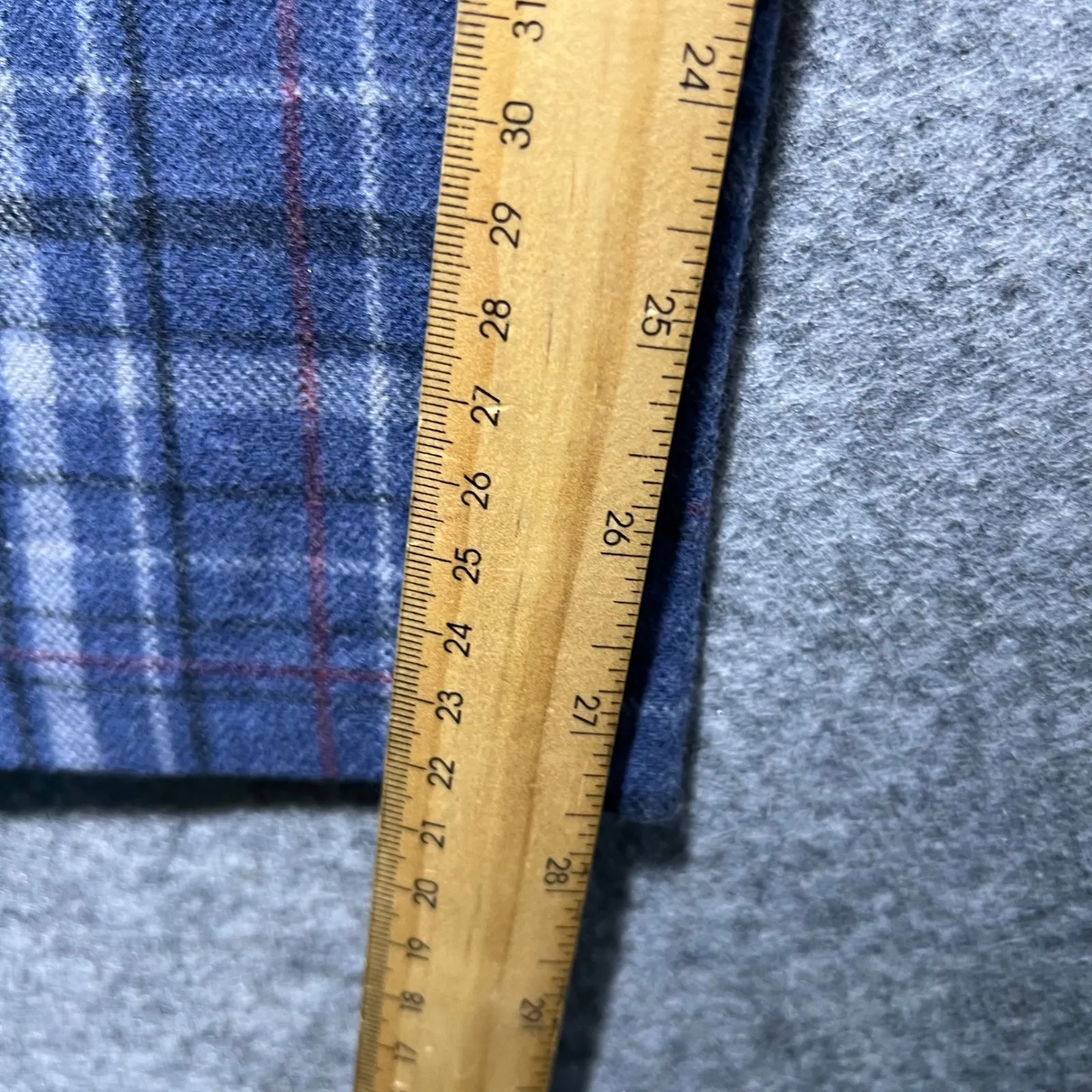 Natural Reflections Brushed Indigo Plaid Leggings Pants Medium - Image 3