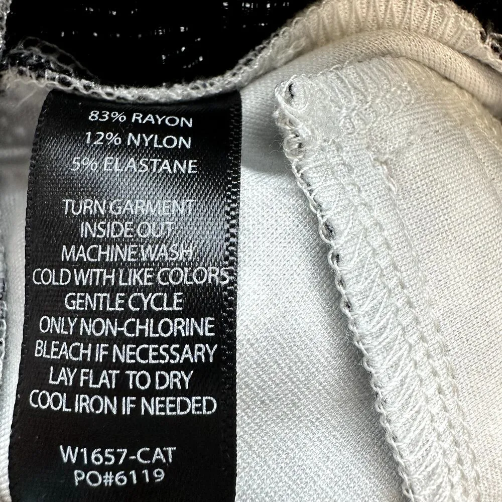 Betabrand Catstooth Pencil Dress Cigarette Wrinkle Resistant Black White M - Image 4