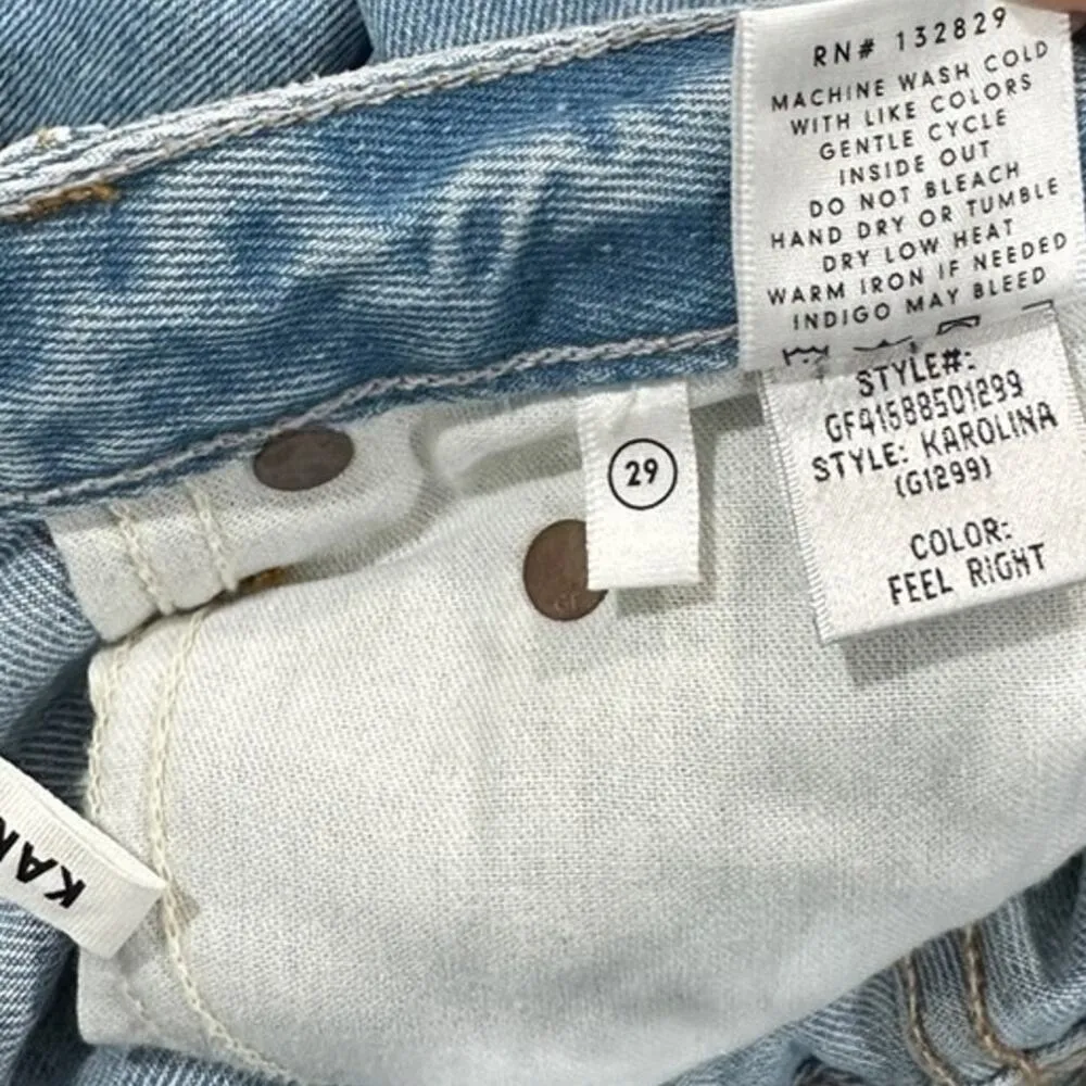 GRLFRND Karolina Frayed High Rise Feel Right Jeans 29 NWT classic preppy - Image 12