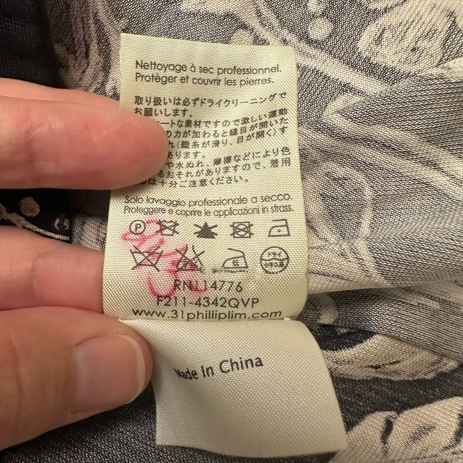 3.1 Phillip Lim Black and White Beaded Collar Long Sleeve Silk Dress Size 4 - Image 7