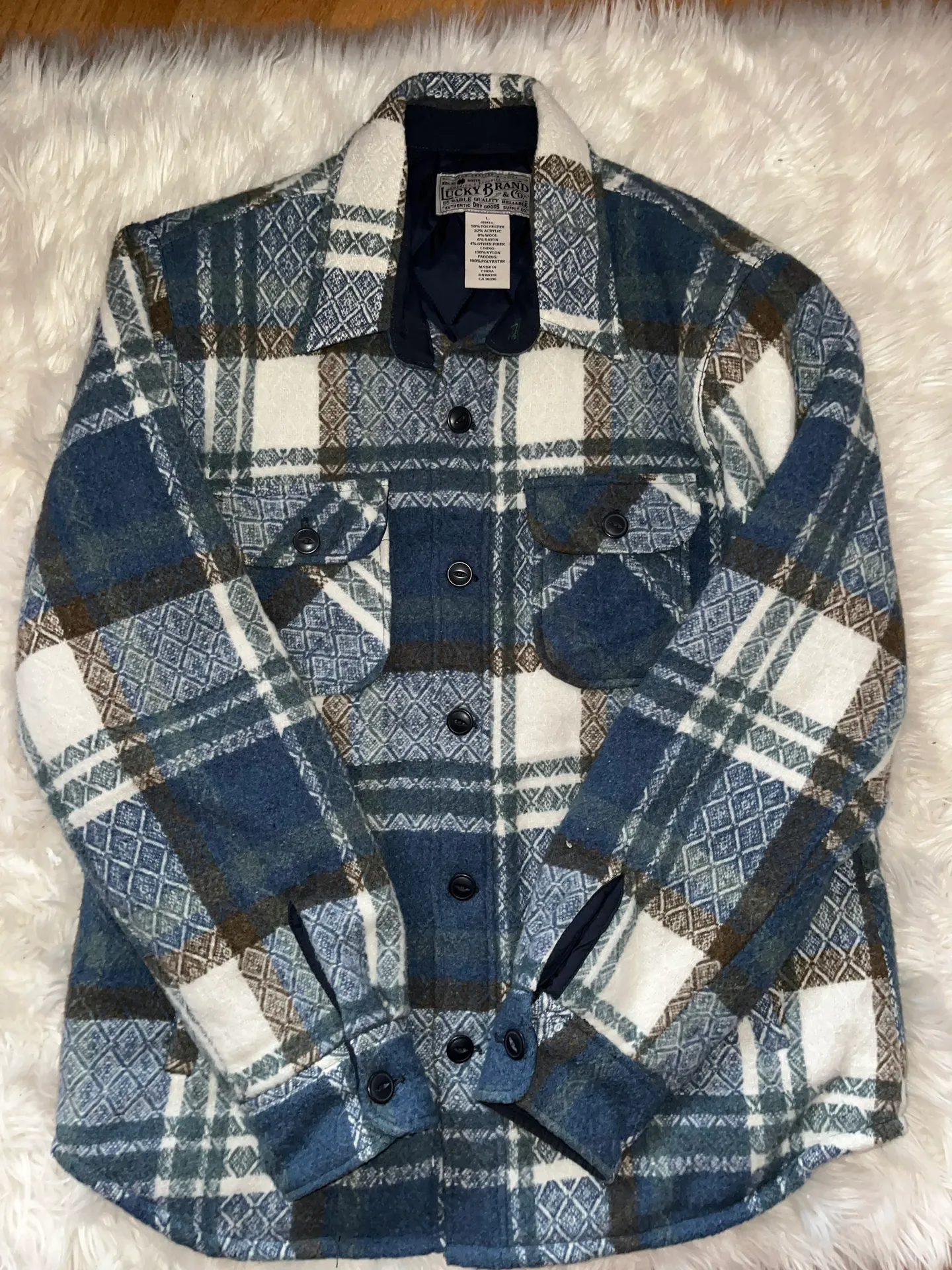 Lucky Brand Plaid Wool Shacket - Image 3