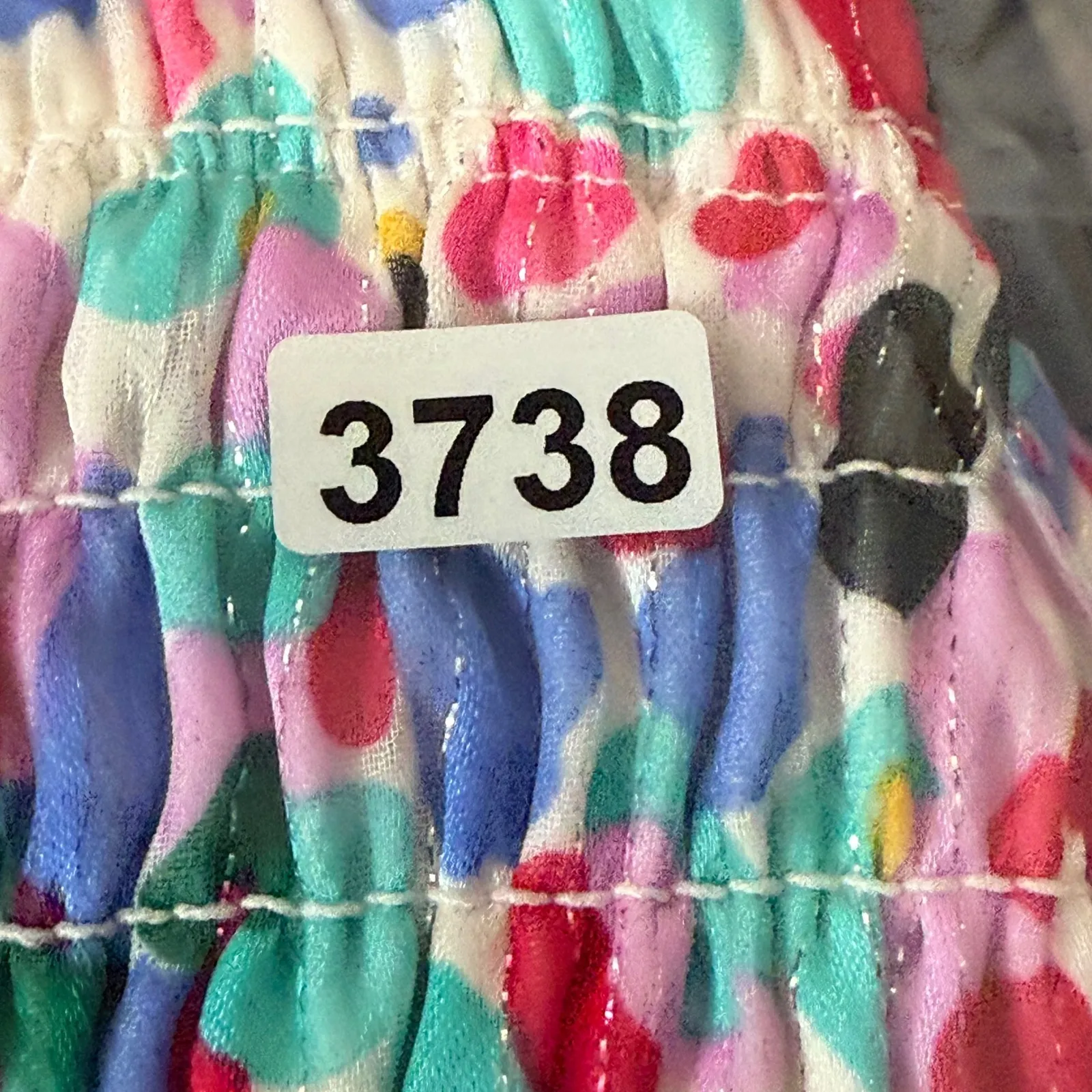 Banjul Floral Print Smocked Wide Leg‎ pants Ruffle Tiered Size S - Image 7