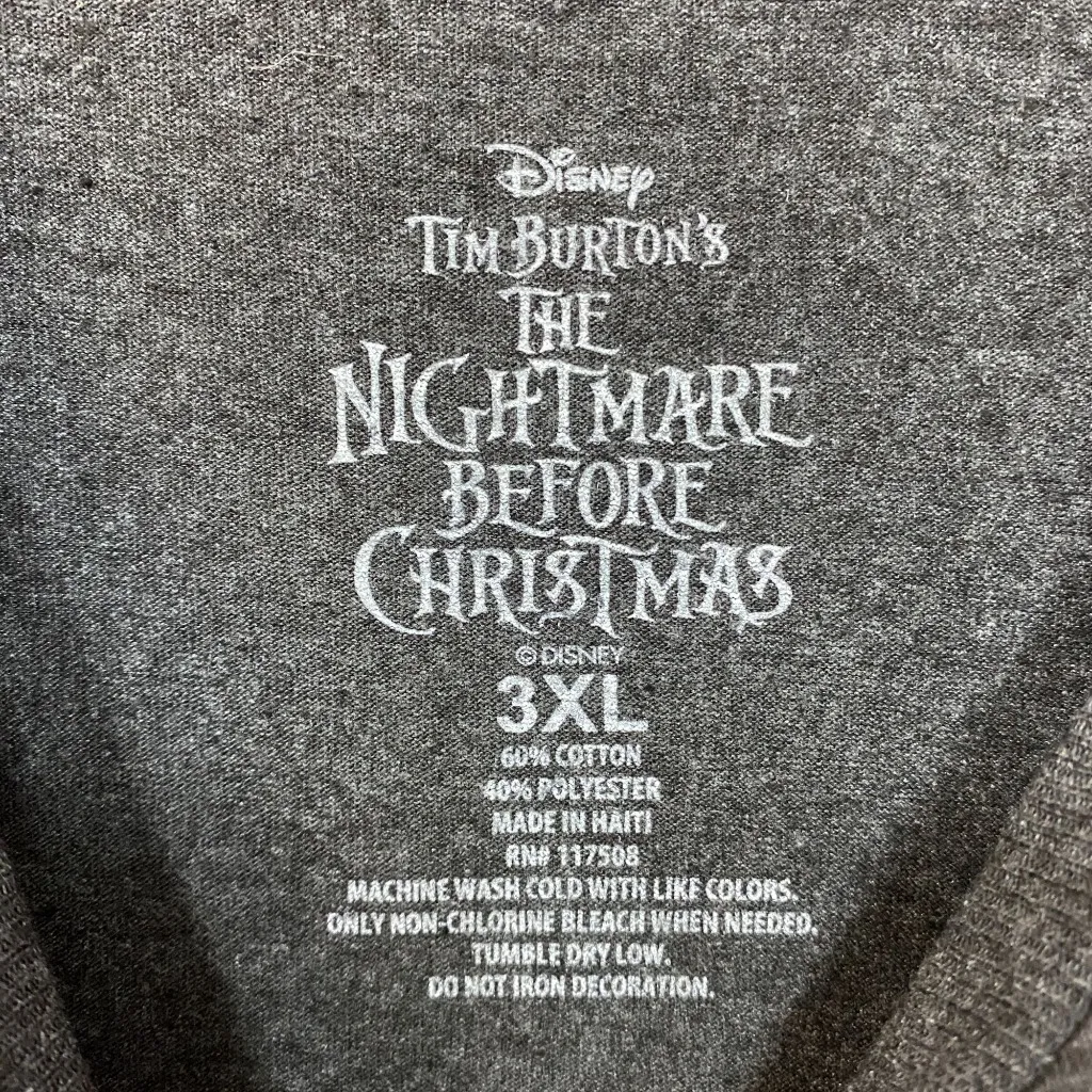 The Nightmare Before Christmas Jack Skellington Be Naughty T-Shirt 3XL - Image 4