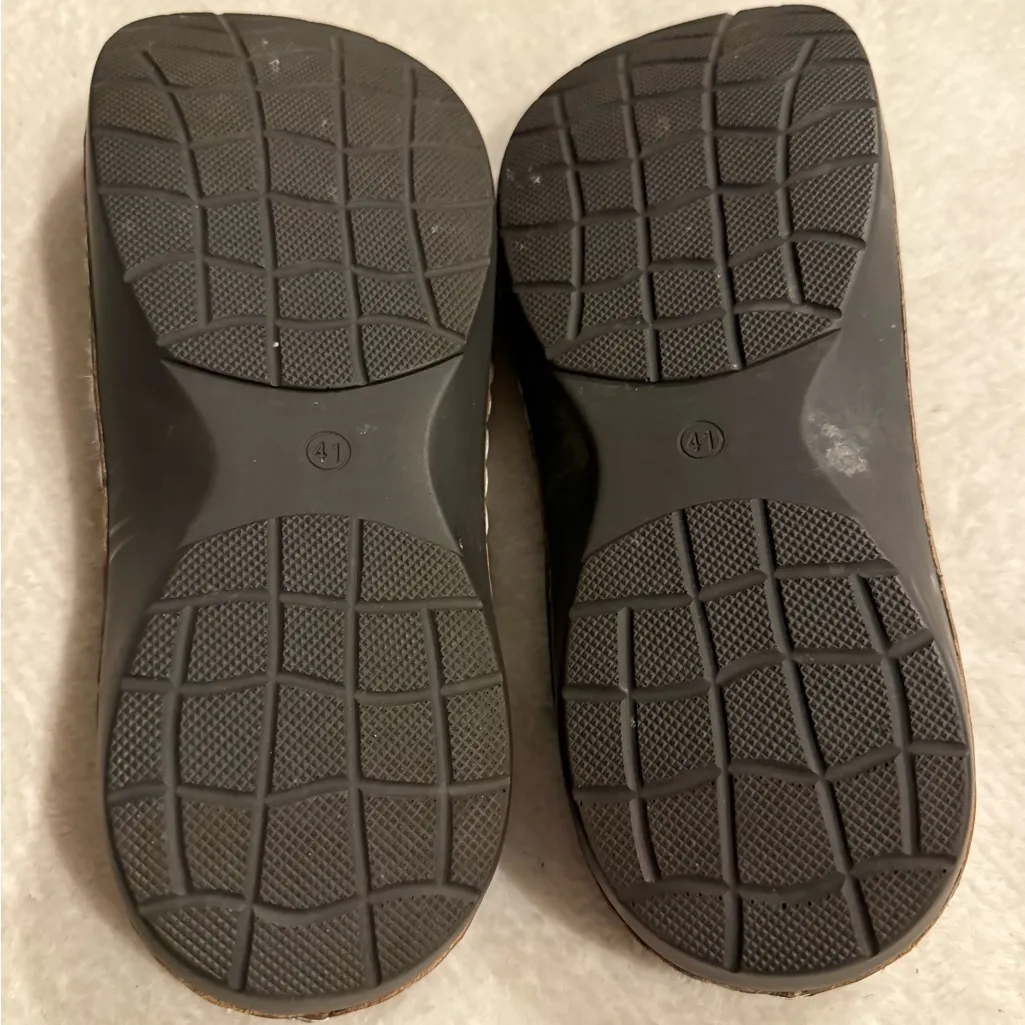 Laura Vita Floral slip on France Style Leather Fashionable Mule Shoes Size 41 Blue - Image 5