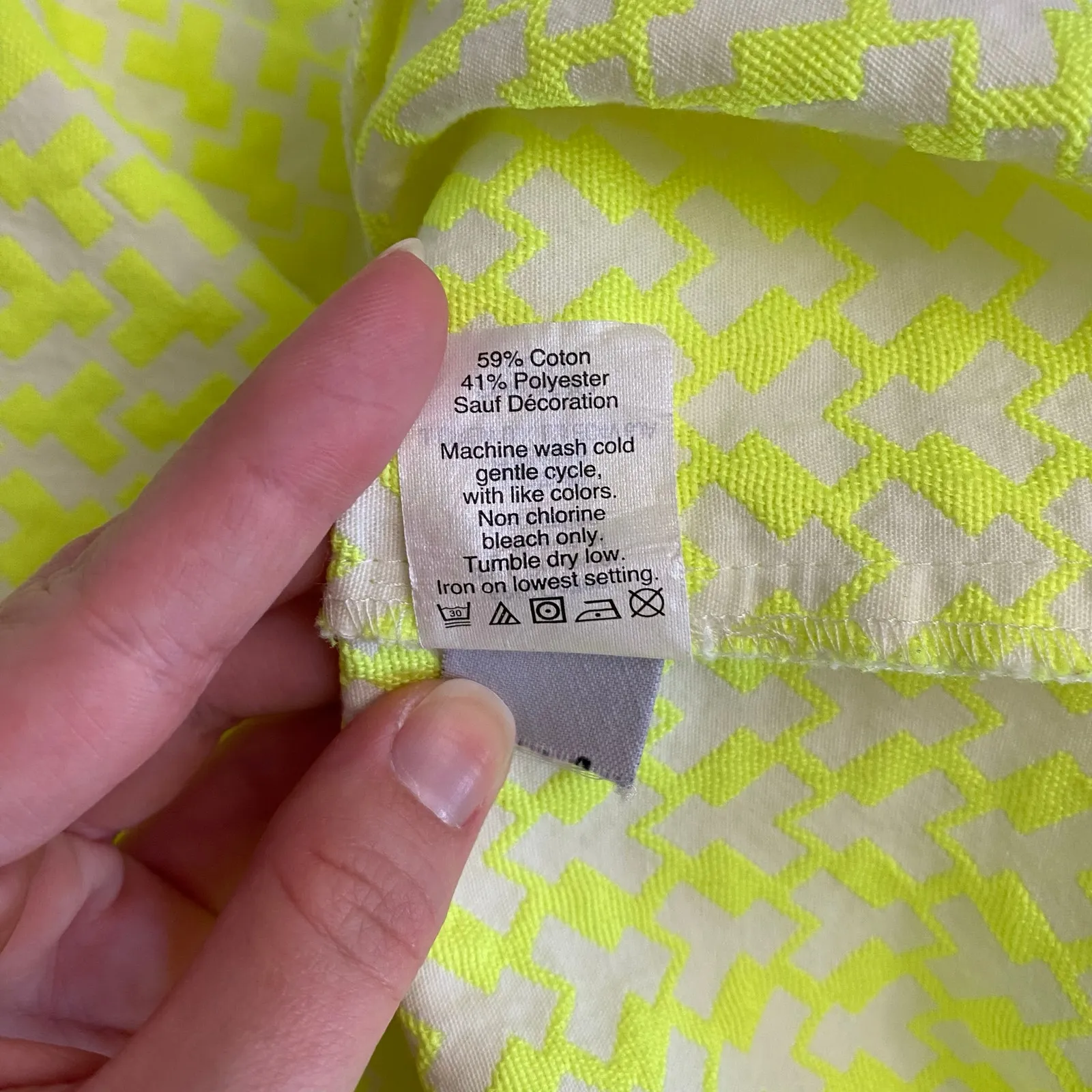 J.Crew Arrow Neon Yellow Mini‎ Dress Womens Size 2 Embroidered Retro - Image 8