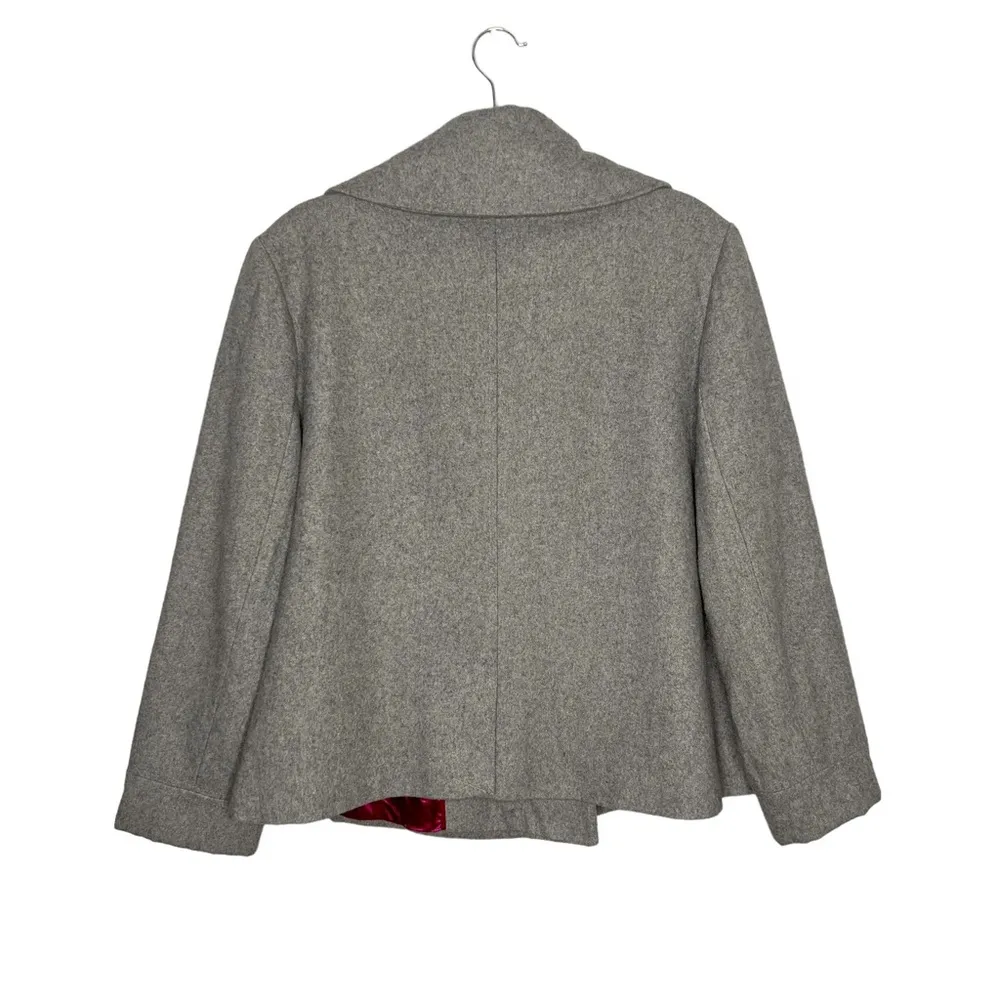 Merona Light Gray Wool Blend Double Breasted Peacoat - Image 6