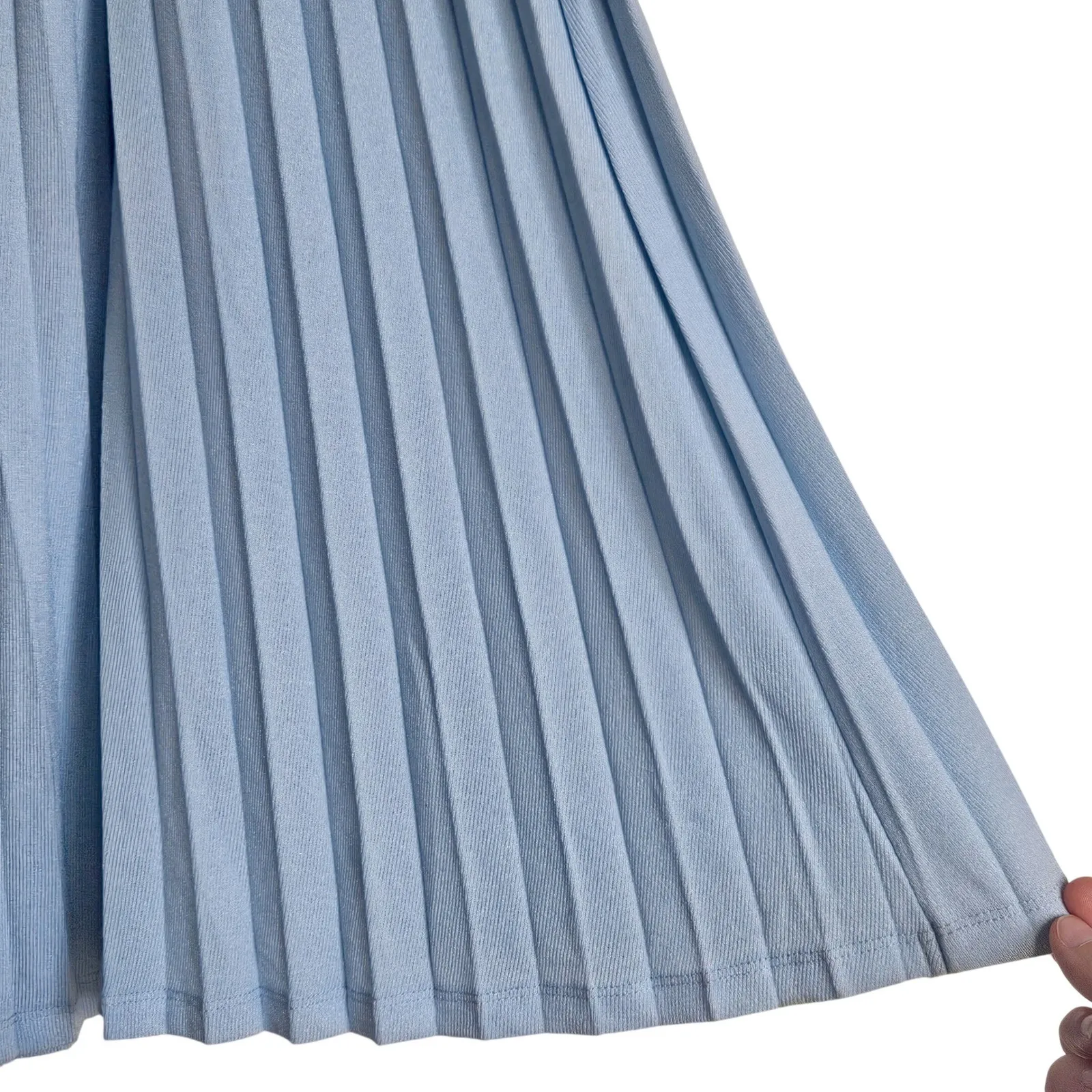 Lioness Field of Dreams Maxi Dress in Soft Blue XS/2 Pleated Maternity - Image 7