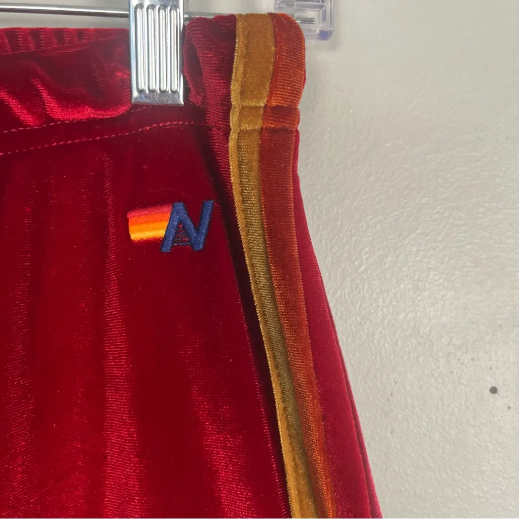 Aviator Nation velour velvet Maroon hoodie and jogger set size small - Image 10