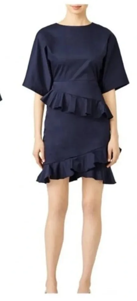 FAME & PARTNERS Amelia Dress Bateau neck mini dress dolman sleeve size 8 - Image 1