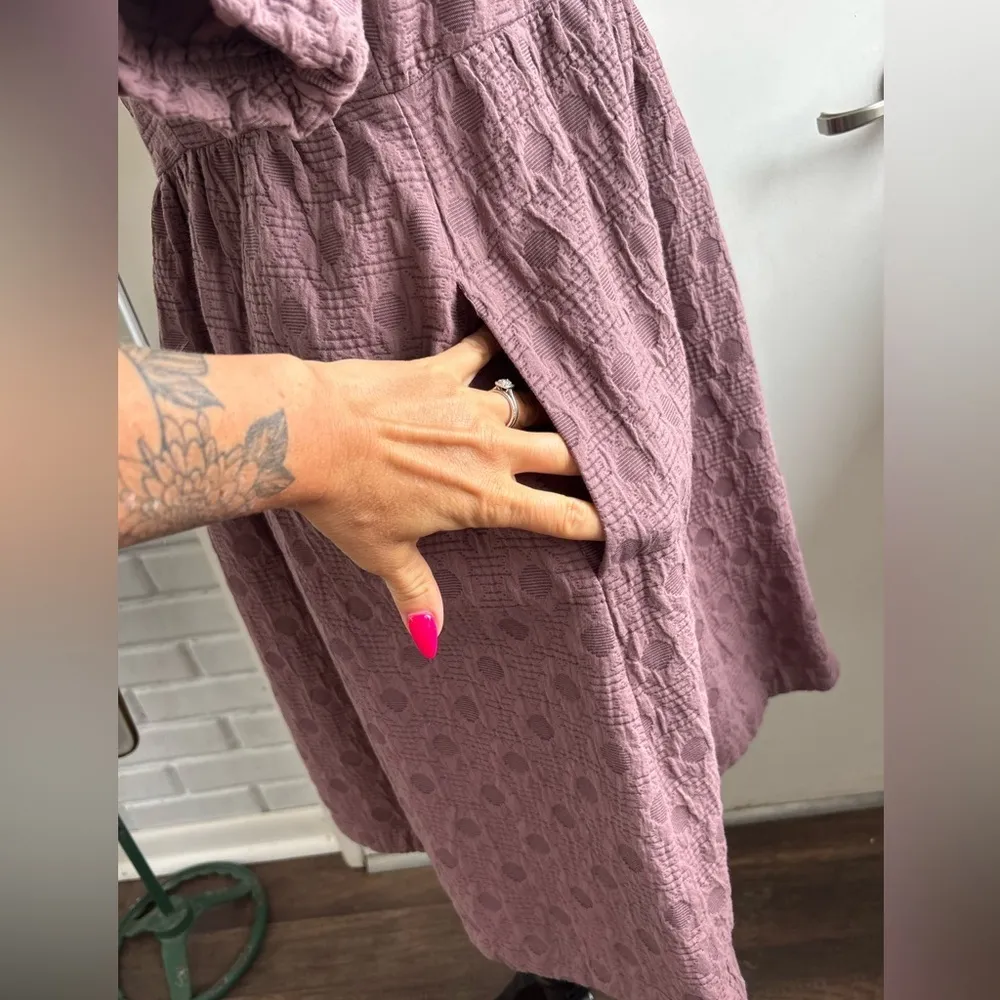 Madewell NEW WITH TAGS‎ Floral Quilted Puff Sleeve Mini Dress large boho - Image 5