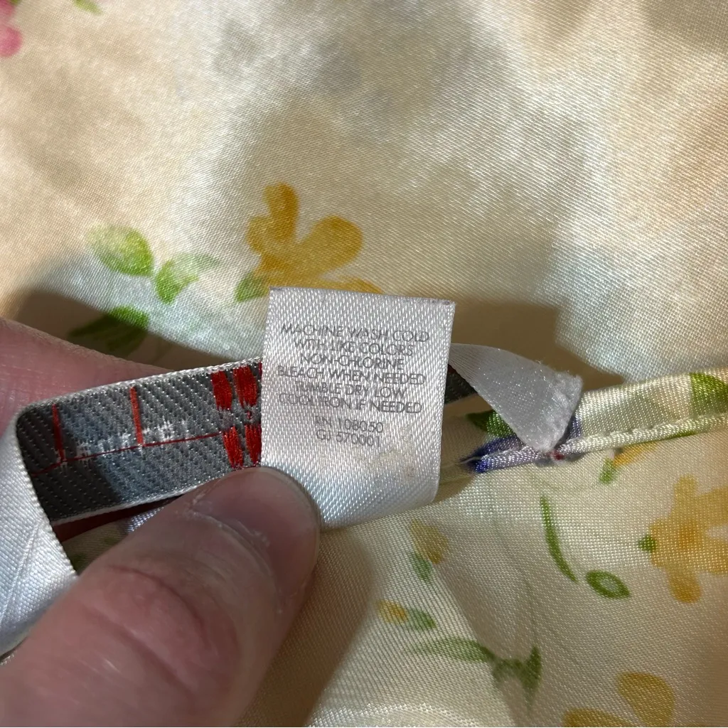 Cacique Yellow Ditsy Floral Satin Slip Chemise Plus Size 18/20 Lingerie Cottage - Image 6