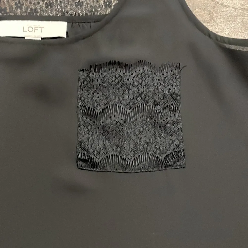 LOFT Black Lace Tank - Size S - Image 4