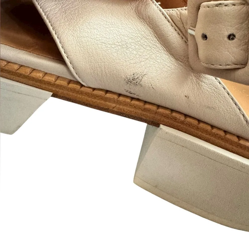 Paloma Barceló Jacui beige platform sandals 36 Size 6 - Image 8