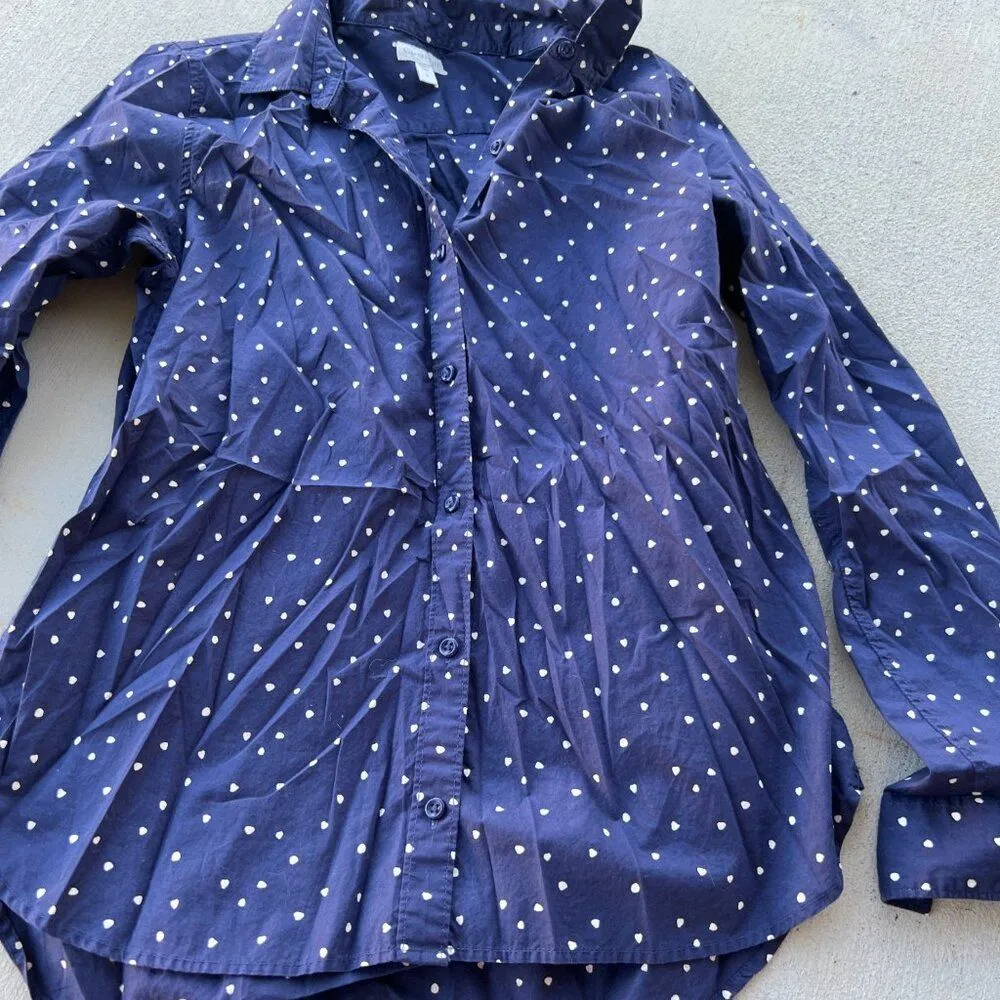Garnet Hill blue button down blouse 8 - Image 3
