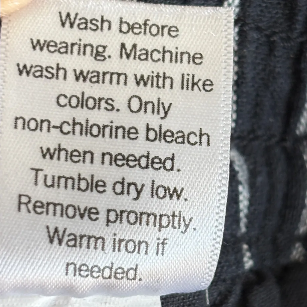 Sonoma black and white striped wide leg pants with elastic waist Size M - Image 9