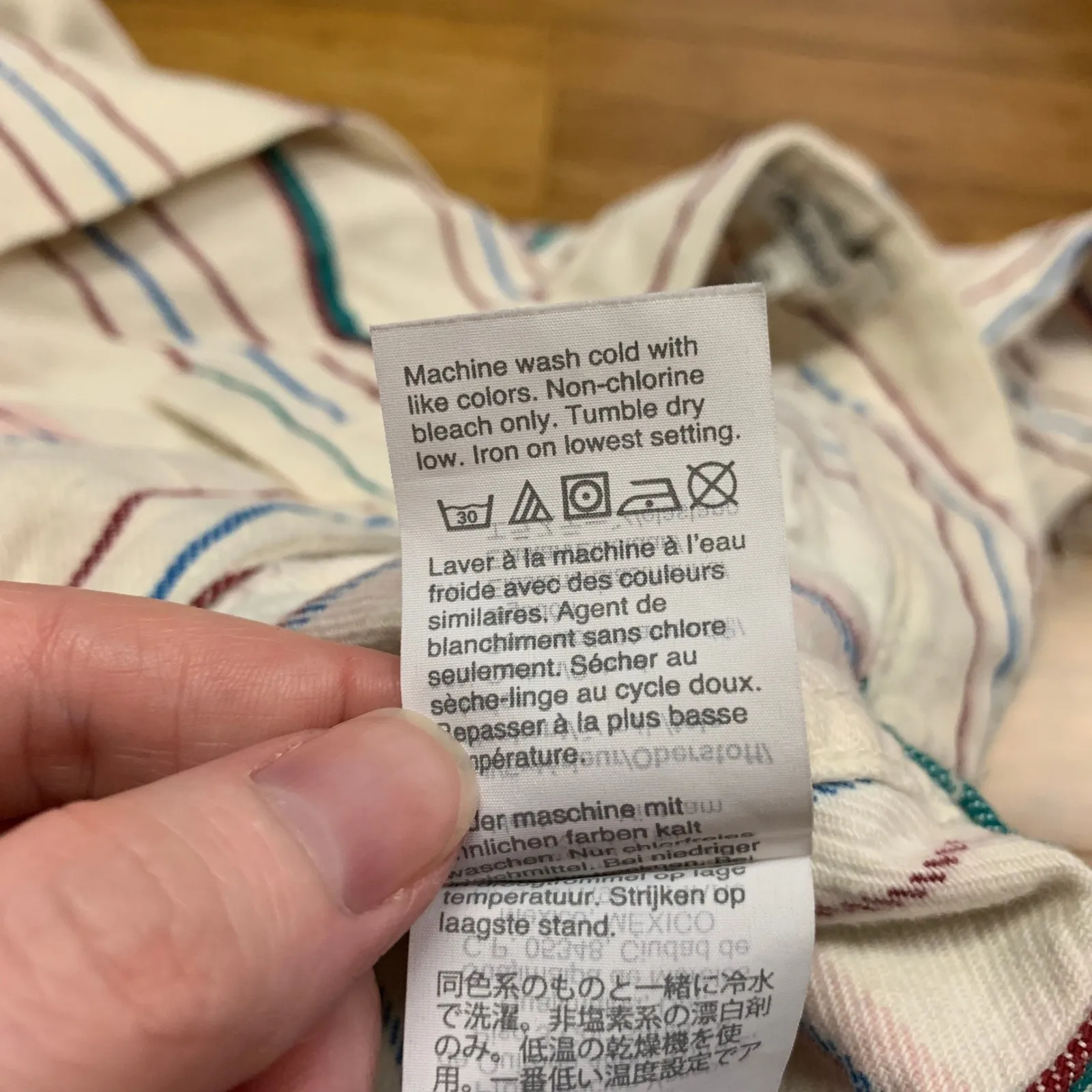 Madewell Wide Leg‎ Crop Pants Womens Size 27 Striped High Rise Raw Hem Casual - Image 8