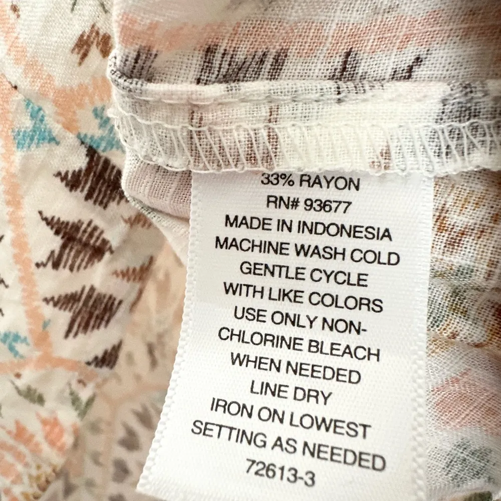 Ana blouse size small Aztec tribal boho ruffles modest indie western - Image 4