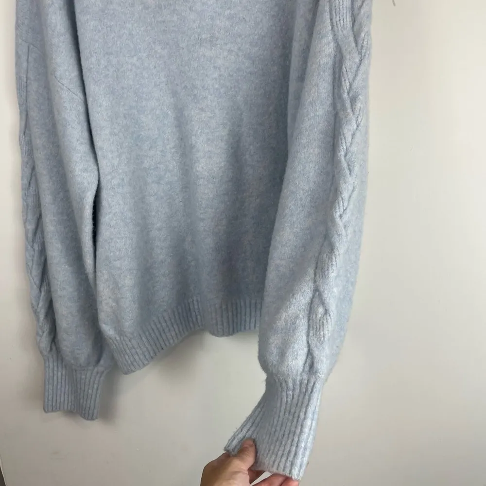 Baum Und Pferdgarten Chow Sweater Sz XL Pale Blue Virgin Wool Turtleneck - Image 6