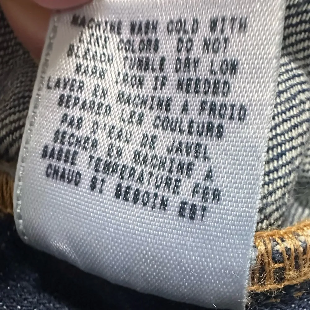 Guess Embroidered Back Bermuda Denim Curved Hem Blue Jean Shorts Womens 30 - Image 13