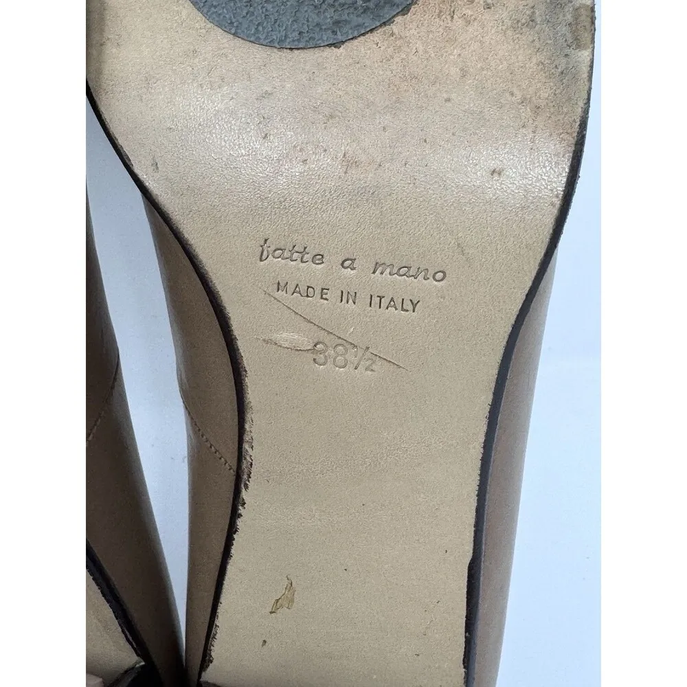 Henry Beguelin Barneys Brown Pumps Heels Made In Italy EUR 38.5 US 8-8.5 - Image 7