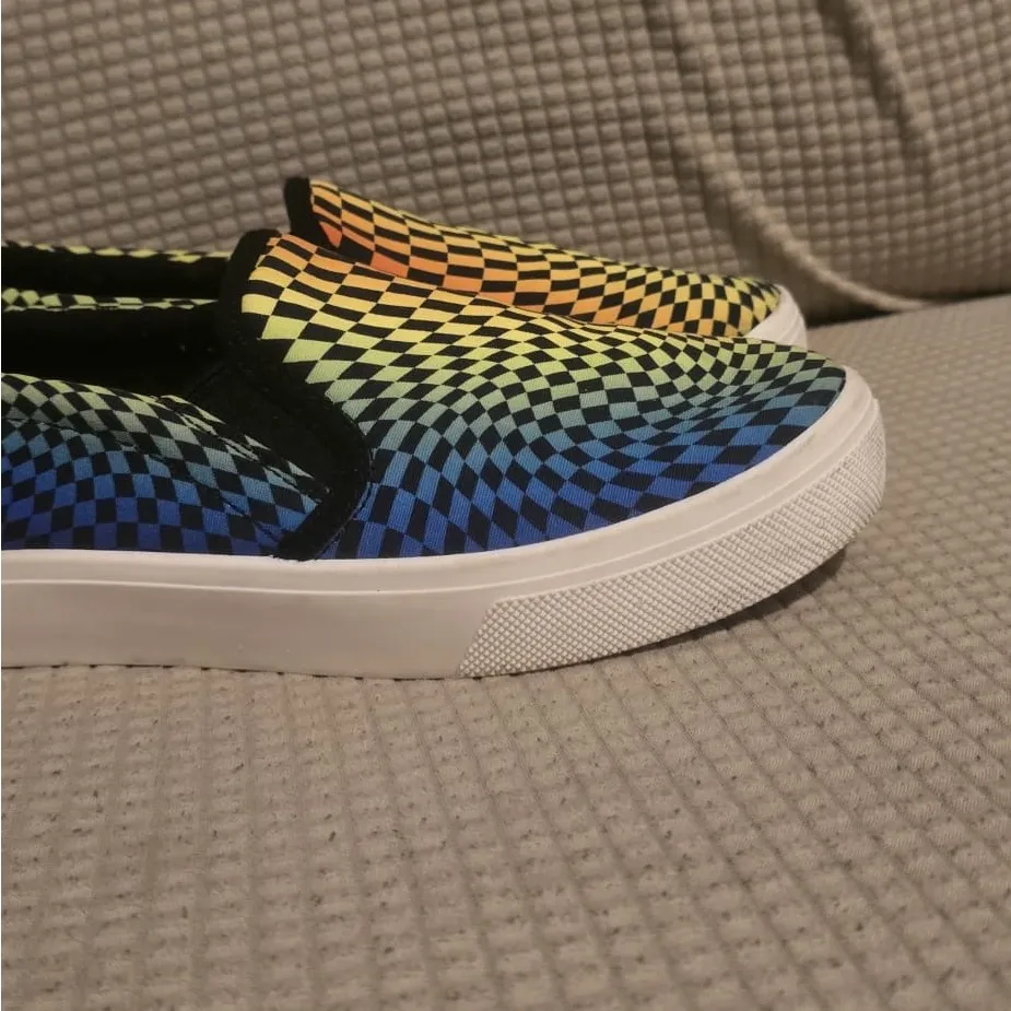 Skechers Multicolor Checkered Slip-On Sneakers - Image 4