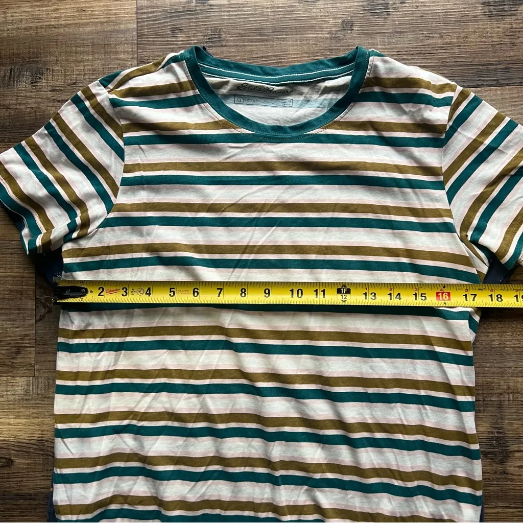 Eddie Bauer Womens Casual Short Sleeve Tee Bundle Of 2 Stripes Size Medium - Image 4