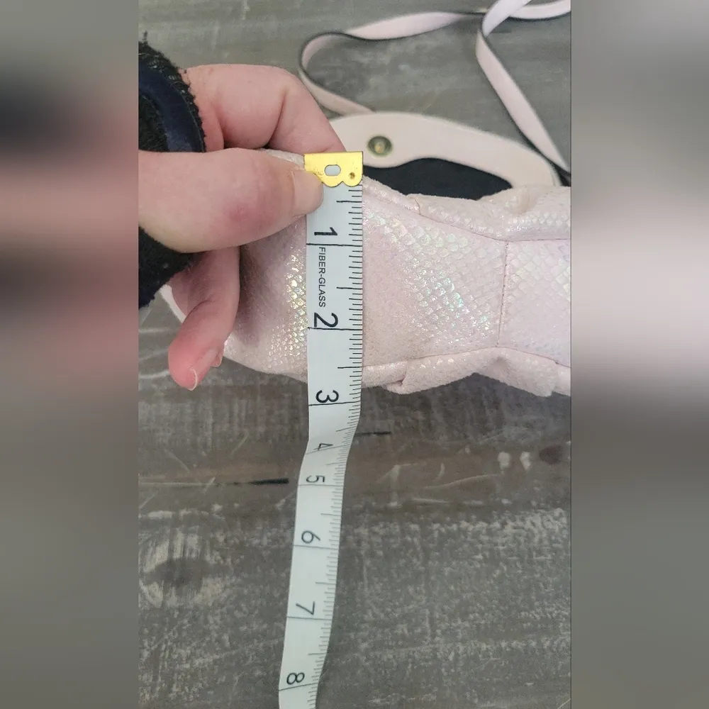 Juicy Couture Pink Sparkle Snake Print Crossbody Purse - Image 10