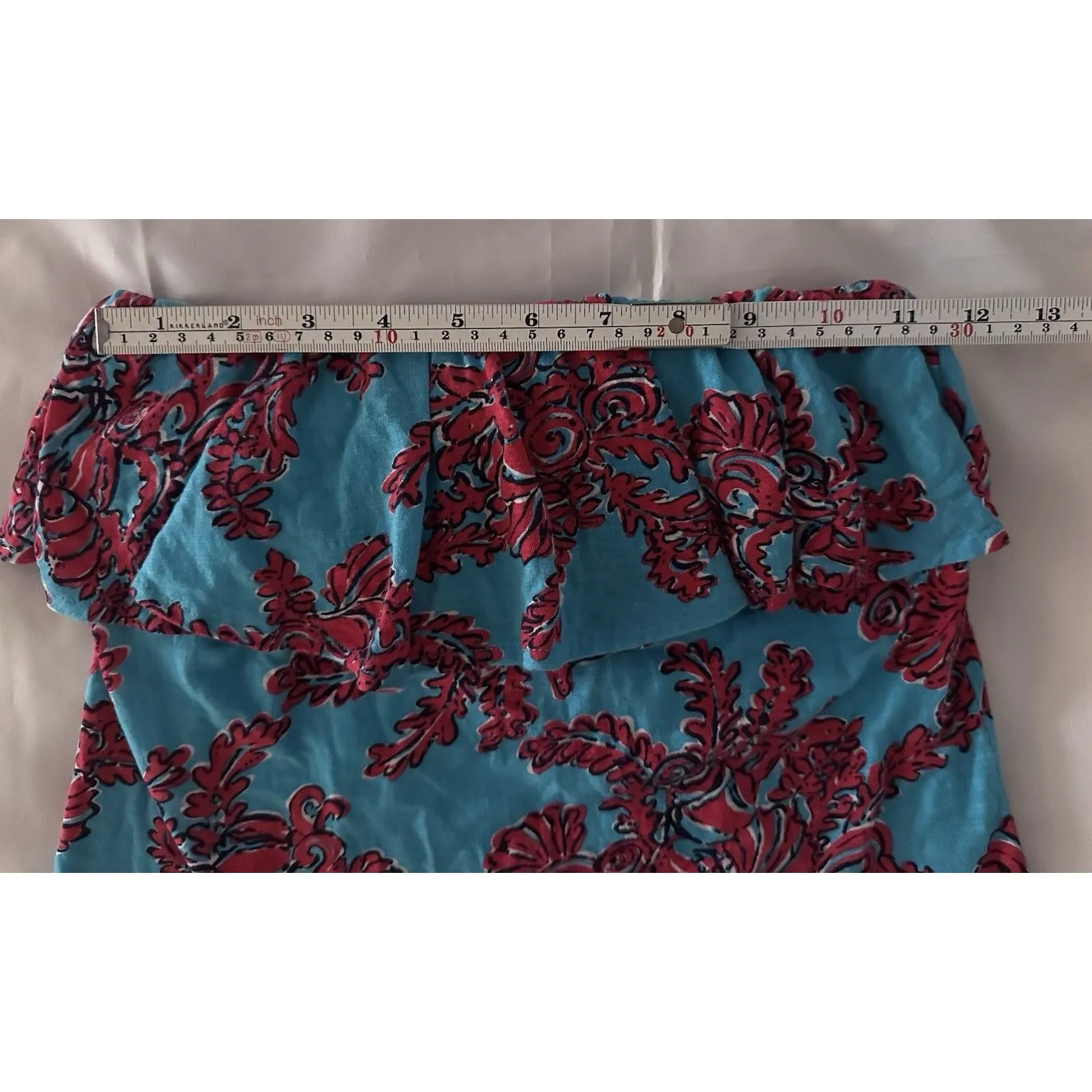 LILLY PULITZER “Rhode Island Reef” Wiley Ruffle Tube Top Size S - Image 3