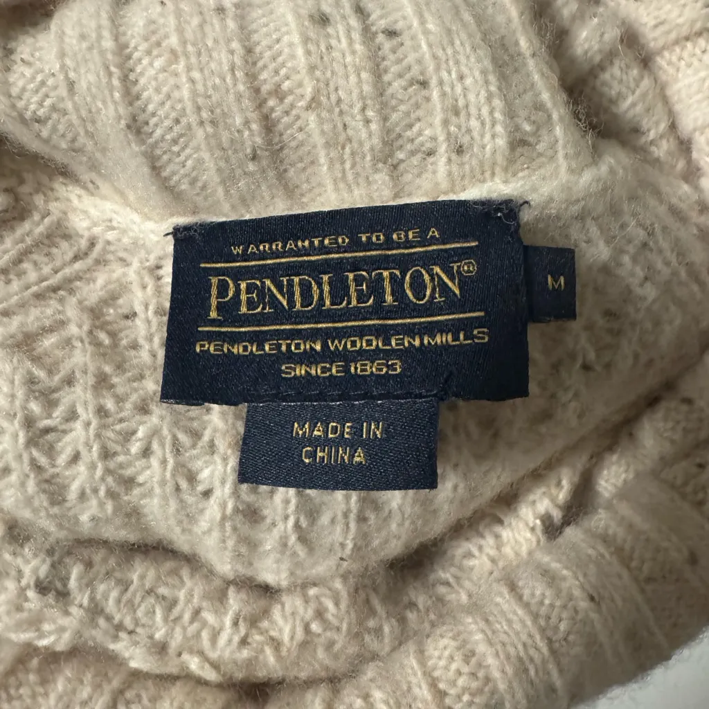 Pendleton  Cream Turtleneck Sweater - Image 2