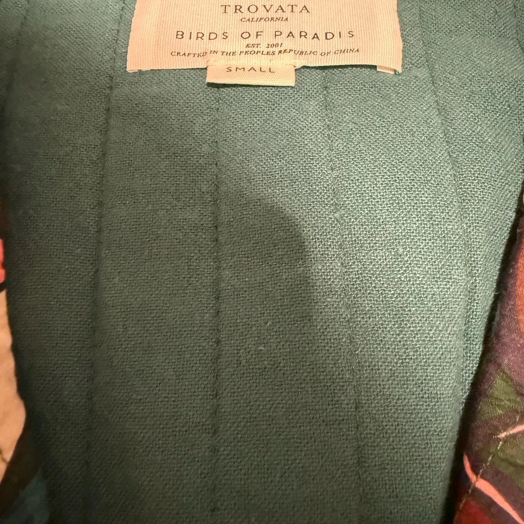 NWT Trovata Birds Of Paradise Quilted Blazer Size Small Red - Image 8