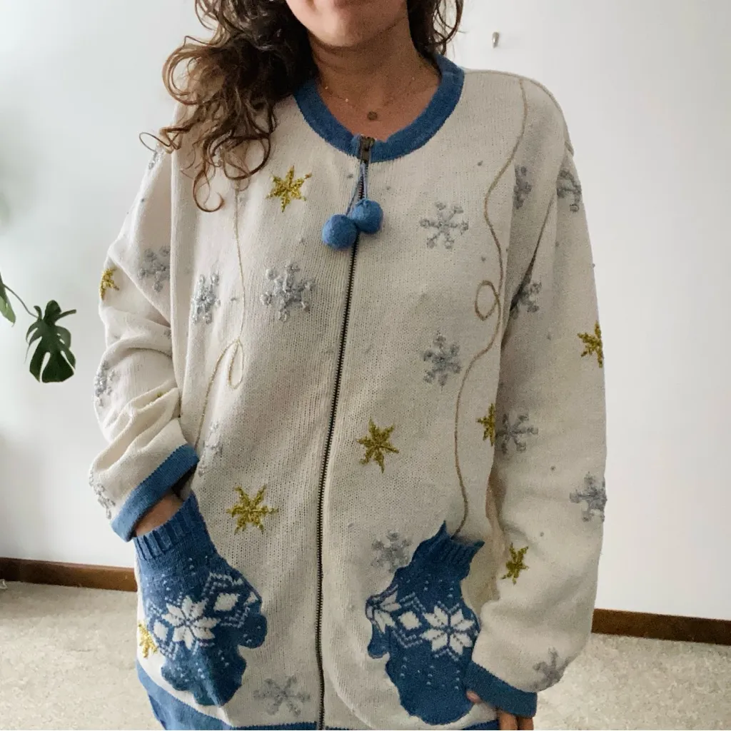 VINTAGE REFERENCE POINT Mitten Pocket Granny Cardigan - Image 2