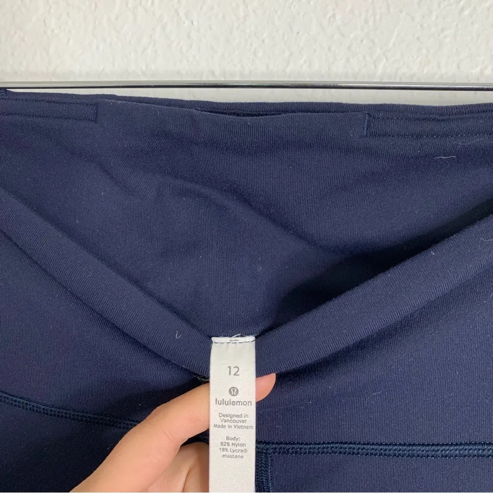 Navy Blue Flare Leggings Size 12 - Image 2