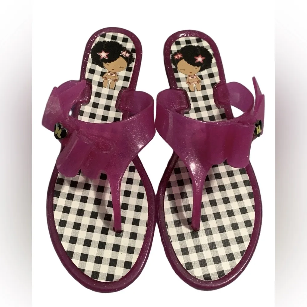 Vintage 2012 Gwen Stefani Harajuku Lovers Pink Jelly Sandals – Size 9 (NIB) - Image 2