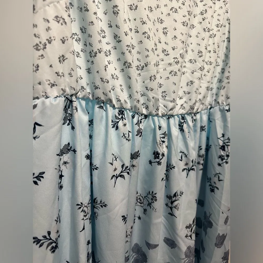 Woman’s SHEIN Midi Dress Floral Light Blue (734) - Image 4