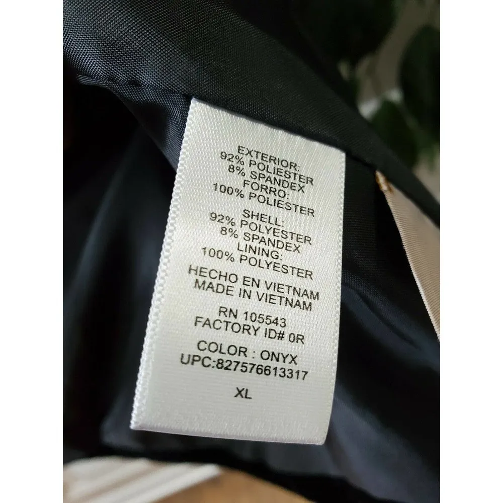 Daisy Fuentes Women's Black Polyester Long Sleeve One Buttons Fitted Blazer XL - Image 10