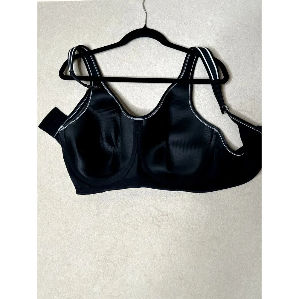 Livi Active bra size 44F black/white molded underwire adjustable straps jogging Black - Image 3