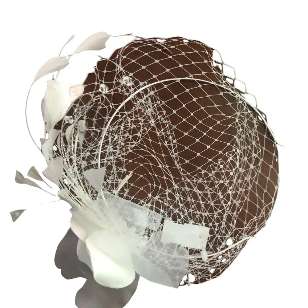 David’s Bridal Russian Tulle Blusher Veil W/Handband & Swarovski Crystals NEW - Image 8