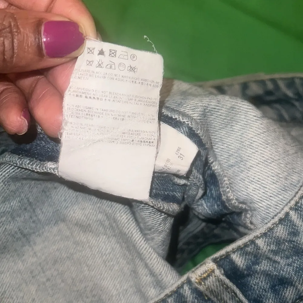 Saint Laurent Paris High Rise Denim Mini Shorts size 31- Runs Small - Image 10