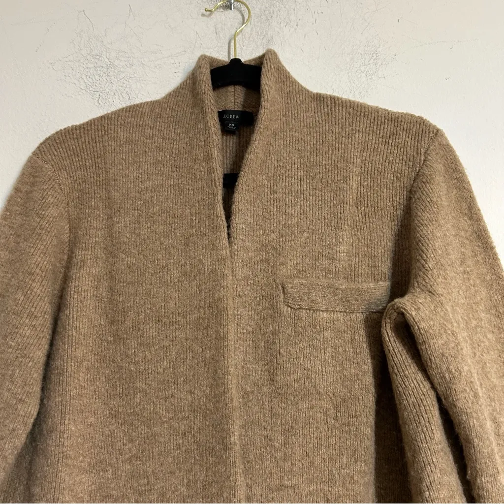 J. Crew Cocoon Sweater Blazer in Heathered Mushroom Size XS Merino Wool Blend - Image 4